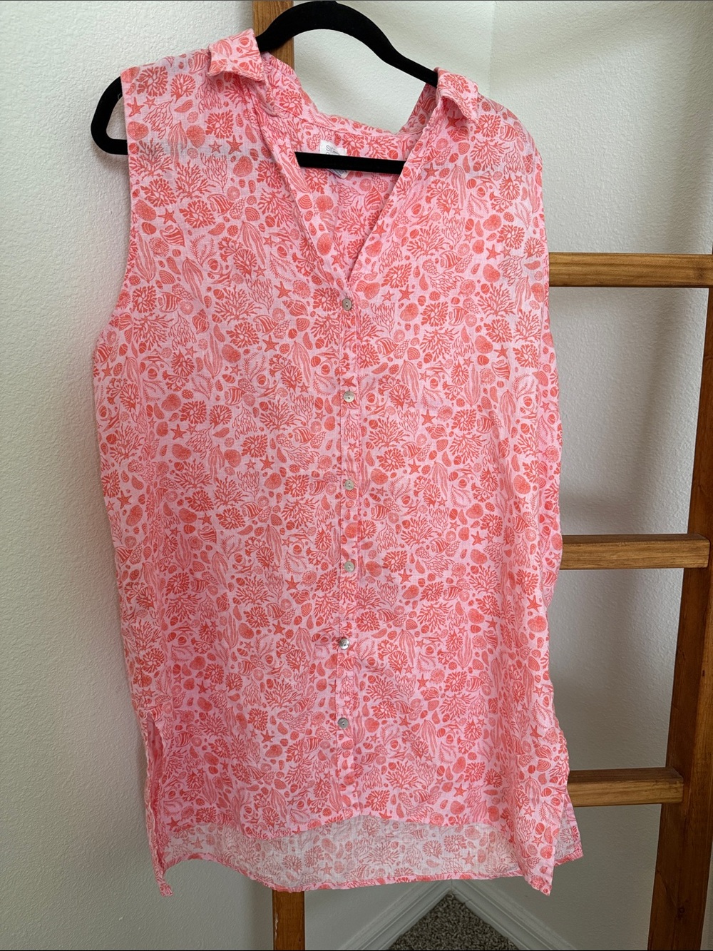 Sigrid Olsen 100% Linen Shirt Dress